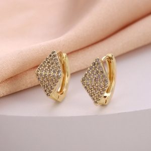Copper Plated Huggies Hoop Earrings