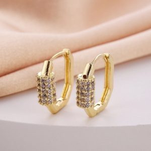 Gold Wrap Copper Plated Hoop Earring
