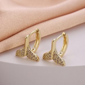 Fish Tail Copper Plated Hoop Earring