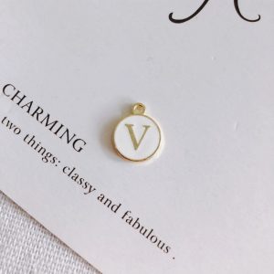 15 * 12 Mm Alloy Letter Polished Pendant