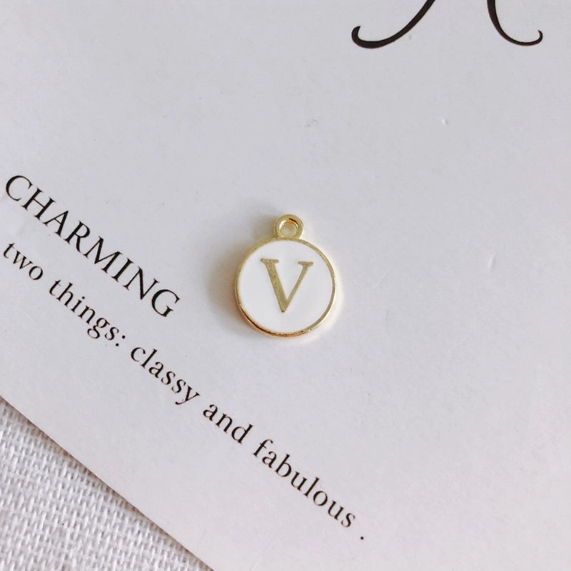 15 * 12 Mm Alloy Letter Polished Pendant