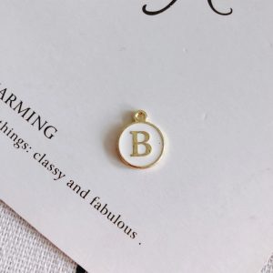 15 * 12 Mm Alloy Letter Polished Pendant