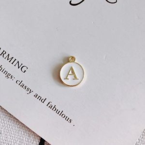 15 * 12 Mm Alloy Letter Polished Pendant