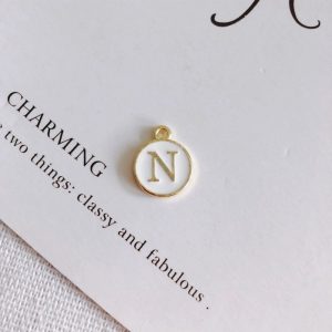 15 * 12 Mm Alloy Letter Polished Pendant