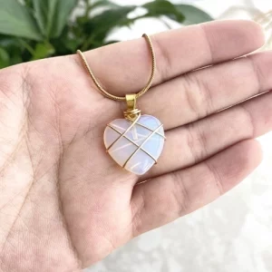 Lady Heart Shape Crystal  Knitting Charms -No Chain,Color Protein